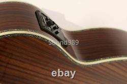 00042 Electric Acoustic Guitar Spruce Top Bone Nut&saddles Abalone Inlay With EQ