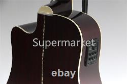 12 String Acoustic Electric Guitar Bone Nut&Saddles Hollow Body Fast Ship