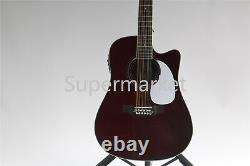12 String Acoustic Electric Guitar Bone Nut&Saddles Hollow Body Fast Ship