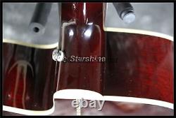12 String Cutway Red Electric Acoustic Guitar White Pickguard Solid Spruce Top