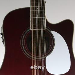 12 String J325SRC-12 Spruce Acoustic Electric Guitar Bone Nut White Pickguard