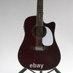 12 String J325SRC-12 Spruce Acoustic Electric Guitar Bone Nut White Pickguard