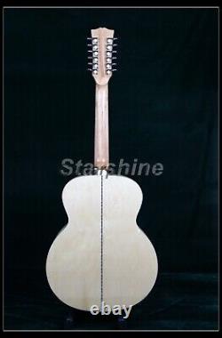 12 String Nature Hollow Electric Acoustic Guitar Rosewood Fretboard Solid Spruce