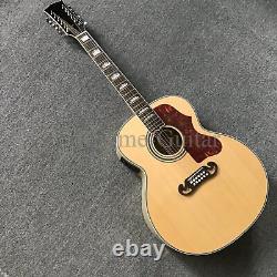 12 Strings Acoustic Electric Guitar Solid Spruce Top With EQ Fast Shipping