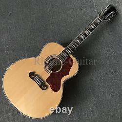 12 Strings Acoustic Electric Guitar Solid Spruce Top With EQ Fast Shipping