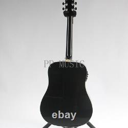 20 Fret Black Acoustic Electric Guitar 6 String Bone Nut&Saddles Hollow Body
