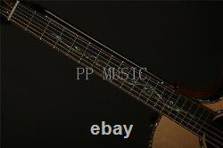 20 Fret Solid Spruce Top Acoustic Electric Guitar Behind Koa Black Fretboard