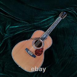 39 Inch 00045 model Black Fretboard acoustic electric guitar abalone shell inlay