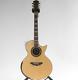 40'' Acoustic Electric Guitar Solid Spruce Top Cutaway Closed Angle Guitar