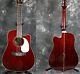 41 12 Strings Acoustic Electric Guitar White Pickguard Rosewood Fingerboard Red