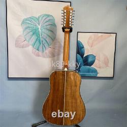 41 Inches D-45 Acoustic Electric Guitar 12 Strings Full Koa Rosewood Fretboard