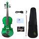 5string Electric Violin Acoustic Violin 4/4 Spruce Maple Wood Green Color