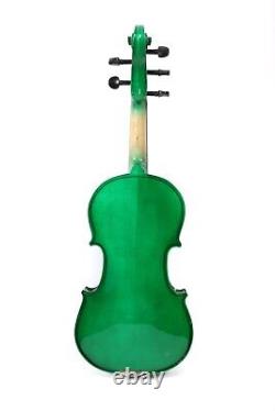 5String Electric Violin Acoustic Violin 4/4 Spruce maple wood Green Color
