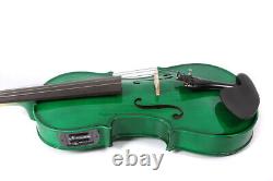 5String Electric Violin Acoustic Violin 4/4 Spruce maple wood Green Color