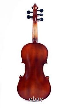 5 String Electric Violin Acoustic 4/4 Solid Maple Spruce wood with Case Bow