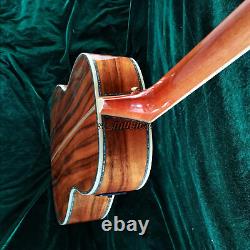 6 String 00045 mold Full KOA Wooden acoustic electric guitar abalone shell inlay