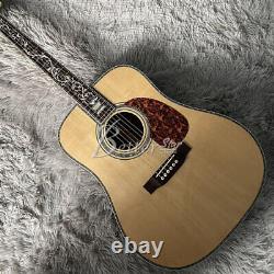 6 String Acoustic-Electric Guitar, Pearl Flower Inaly Fingerboard, Spruce Body