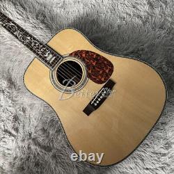 6 String Acoustic-Electric Guitar, Pearl Flower Inaly Fingerboard, Spruce Body