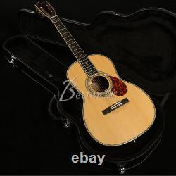 6 String Acoustic-Electric Guitar Without Case, Abalone Shell Inlay Fretboard