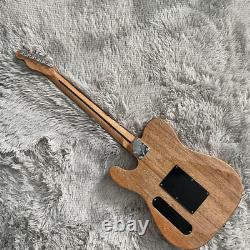 6 String Acoustic TL Electric Guitar Semi Hollow Body Rosewood Fretboard Natural