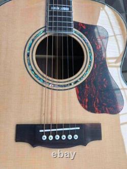 6 Strings Solid Top Acoustic Guitar Glossy Natural Finish Guild Acoustic