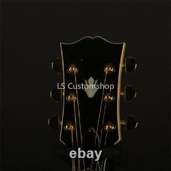 6 strings J200 Shaped Acoustic Electric Guitar Flame Maple Back Solid Spruce Top