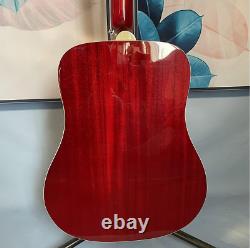 Acoustic Electric Guitar 12-strings Humming Cherry Burst Solid Spruce Top