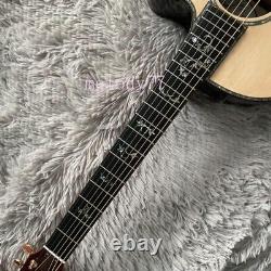 Acoustic Electric Guitar 916 Solid Spruce Top Rosewood Fretboard Flower Inlay