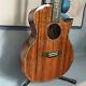 Acoustic Electric Guitar Abalone Inlay All Koa Hollow Body Gold Part 6 String