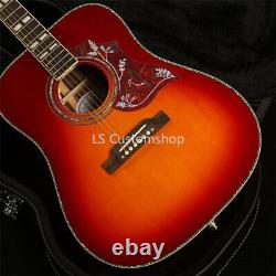 Acoustic Electric Guitar sunburst Hummingbird Solid Spruce Top 6 strings