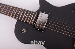 Black 6-string Silent travel electric acoustic guitar portable built in effect