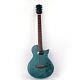 Blue 6-string Silent Travel Electric Acoustic Guitar Portable Built In Effect