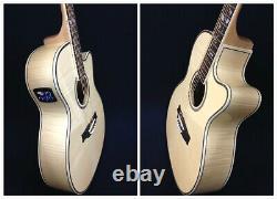 Caraya All Flame Maple Body Electric-Acoustic Guitar withEQ+Free Gig Gag 837CEQ/N