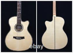Caraya All Flame Maple Body Electric-Acoustic Guitar withEQ+Free Gig Gag 837CEQ/N