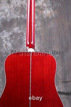 Cherry Brust Hollow Body Electric Acoustic Guitar 6 String RosewoodFretboard