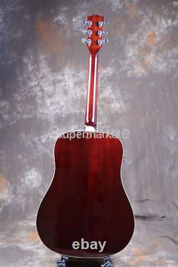 Custom Hollow Body Electric Acoustic Guitar Rosewood Fretboard Solid Spruce Top