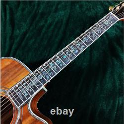 Cutway Hollow 45S Acoustic Electric Guitar KOA Top&Back Side with EQ Free Ship