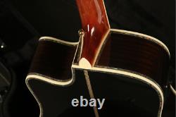 D45 Cutway Acoustic Electric Guitar with EQ Solid Spruce Top Free Shipping