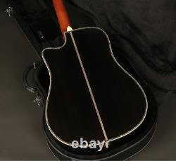 D45 Cutway Acoustic Electric Guitar with EQ Solid Spruce Top Free Shipping