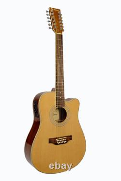De Rosa 12 String Cutaway Dreadnought Acoustic Electric Guitar