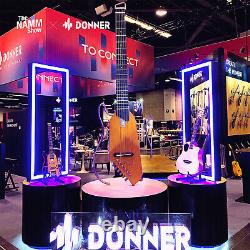 Donner HUSH-I Acoustic Electric Guitar Headless Compact Pratice Perform Travel