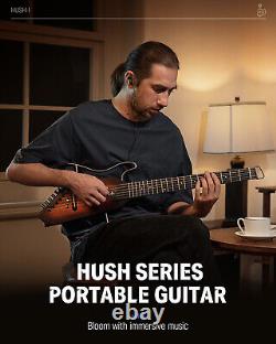 Donner HUSH-I Acoustic Electric Guitar Maghony Wood Sunburst Finish + Headphone