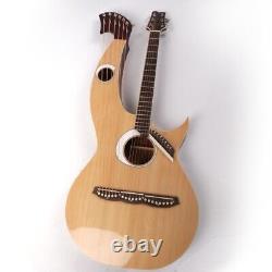 Double Harp Neck 12+8 strings string Electric Acoustic Harp Guitar with EQ