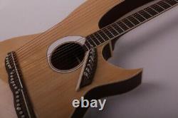 Double Harp Neck 12+8 strings string Electric Acoustic Harp Guitar with EQ