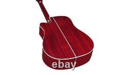 Electric Acoustic Guitar 12 Strings 41'' With EQ Cutway Solid Spruce