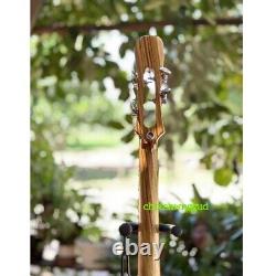 Electric Acoustic Harp Teak Wood Guitar Traditional Musical Handmade 4 Strings