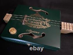 Ellbogen Guitars Cigar Box Guitar Acoustic/electric 3 String Video Demo