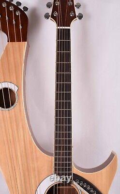 ExpeditedDouble Neck 6+6+8 string Electric Acoustic Harp Guitar with 4 Band EQ