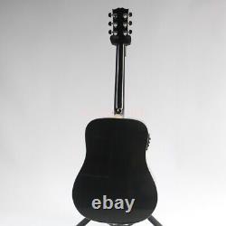 Factory Outlet Black Spruce Acoustic Electric Guitar EQ Bone Nut Dove Pickguard
