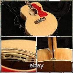 Flame Maple Back&Side Acoustic Electric Guitar Gloss Neck Jumbo Body with EQ